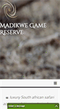 Mobile Screenshot of madikwe-game-reserve.co.za
