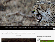 Tablet Screenshot of madikwe-game-reserve.co.za